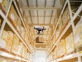 Industrial stock storage products storage system by drone unmanned