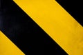 Industrial striped road warning yellow-black