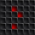 Industrial and technological dark background polished black squares.