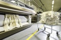 Industrial textile factory, interior Royalty Free Stock Photo