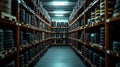 Industrial tire warehouse Royalty Free Stock Photo