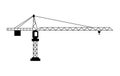 Industrial tower crane logo symbol icon vector template Royalty Free Stock Photo
