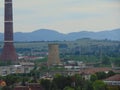 Industrial towers in Baia Mare Royalty Free Stock Photo