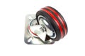 Industrial trolley single Swivel Rubber Caster Wheels. Royalty Free Stock Photo