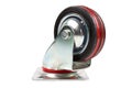 Industrial trolley single Swivel Rubber Caster Wheels. Royalty Free Stock Photo