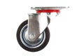 Industrial trolley single Swivel Rubber Caster Wheels. Royalty Free Stock Photo