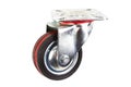 Industrial trolley single Swivel Rubber Caster Wheels. Royalty Free Stock Photo