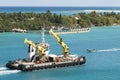 Industrial Tugboat in Nassau Harbour Royalty Free Stock Photo