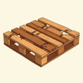 Industrial use, pallets are commonly utilized for transportin Royalty Free Stock Photo