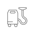 Industrial vacuum cleaner line icon