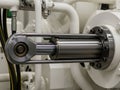 Hydraulic Cylinder Piston: Close-up of Industrial Machinery and Engineering Royalty Free Stock Photo