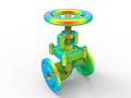 Industrial valve - rainbow colors