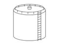 Industrial vector illustration of a petrol, oil, or water tank Royalty Free Stock Photo