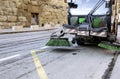 Industrial vehicle sweeper