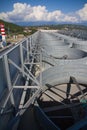 Industrial ventilation system, roof of the plant Royalty Free Stock Photo
