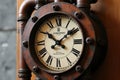 Industrial Vintage Wall Clock Royalty Free Stock Photo