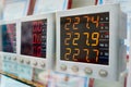 Industrial voltmeters Royalty Free Stock Photo