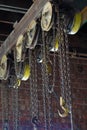 Industrial warehouse hook and chains