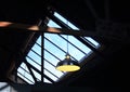 Industrial warehouse lighting rig and skylight window
