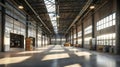 Industrial Warehouse with Skylights