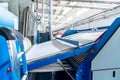 Industrial washed laundry perssing for big amount of textiles Royalty Free Stock Photo