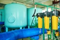 Industrial water purification system or filtration equipment Royalty Free Stock Photo