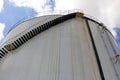 Industrial water tank seen from the frog perspective Royalty Free Stock Photo