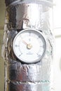 Industrial water temperature meter Royalty Free Stock Photo