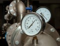 Industrial water temperature meter Royalty Free Stock Photo