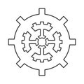 industrial wheel cog gear symbol Royalty Free Stock Photo