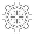 industrial wheel cog gear symbol Royalty Free Stock Photo