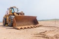 Industrial Wheel Loader Large Scoop Property Development Royalty Free Stock Photo