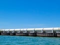 White Pipeline Above Lake Michigan