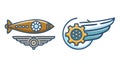 Industrial Wing Gear Icon, Engineering Mechanical Progress, vector design Generative AI Royalty Free Stock Photo