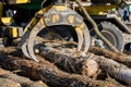 Industrial wood chipper in action Royalty Free Stock Photo