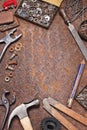Industrial Workbench Tools Background Royalty Free Stock Photo