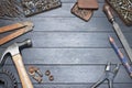 Industrial Workbench Tools Background Repair Royalty Free Stock Photo
