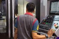 Technician control panel of CNC machine