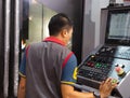 Technician control panel of CNC machine