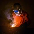 Industrial Worker with safety equipments and protective mask