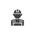 Industrial worker vector icon