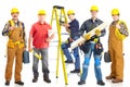 Industrial workers group. Royalty Free Stock Photo