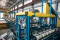 Industrial workshop for thermal insulation sandwich panel production line for construction, machine tools, roller conveyor