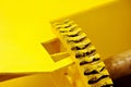 Industrial yellow gear with grease Royalty Free Stock Photo