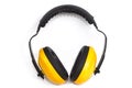 Yellow protective ear muffs