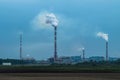 Industrial zone of chemical plant in Gomel, Republic of Belarus.