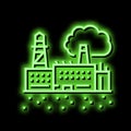 industrial zone land neon glow icon illustration