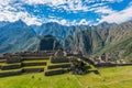 Industrial zone and Main Square Machu Picchu ruins Andes Cuzco P Royalty Free Stock Photo