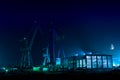Industrial zone by night