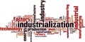 Industrialization word cloud Royalty Free Stock Photo